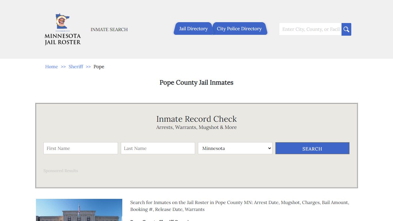 Pope County Jail Inmates | Jail Roster Search - Minnesota Jail Roster